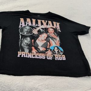Aaliyah Black Kids T-Shirt